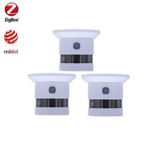 화재 경보기 연기 감지기 수신기 Zigbee30 스마트 방지 경보 센서 CE EN14604 Rosh 승인 SmartThings 홈 어시스턴트와 함께 작동, 3PCS