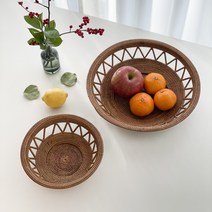 발리산 라탄 바구니_위빙 라운드 바스켓 (2 Size), SET