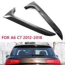 리어 윙 스포일러 아우디 A6 C7 Avant 2012-2018 용 플라스틱 후면 윈도우 사이드 왼쪽 + 오른쪽 자동차 스타일링 자동 창 미러 테일 1 쌍 161574