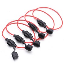 자동차 미니 블레이드 퓨즈 홀더 12V 30A 와이어 인라인 어댑터 차단 스위치 소켓 방습 스플래시 방지 커버 액세서리 5 개, 5pcs