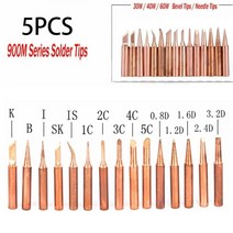용접 팁 5pcs 900M-T 순수 구리 납땜 인두 장비 용 무연 솔더 용품 933.907.951, CHINA, 900M T SK