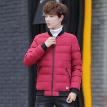 슬림핏 항공점퍼 남자숏패딩 비건패딩