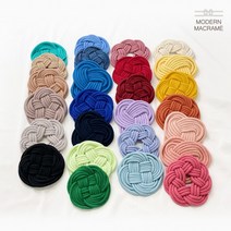 마크라메 티코스터 4종 만들기 diy 키트, 티코스터 라벤더