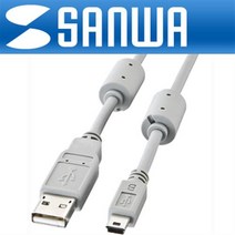 SANWA KU-AMB518 고급형 USB2.0 Mini 5핀 케이블 1.8m, 단일옵션