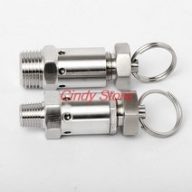 릴리프밸브 릴리스 체크 밸브 가스 1pcs 1/4 "1/2" 스테인리스 위생 조정 가능한 공기 방출 압, 01 1/2