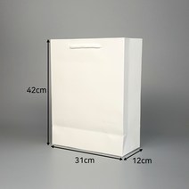 무지 쇼핑백 (소 중 대 사이즈) 선물용 코팅 쇼핑백 화이트 블랙 쇼핑백 종이가방, 흰색 세로 4호(5장)SBF82