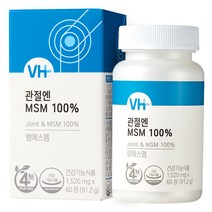 비타민하우스 MSM 1500mg 무릎관절 영양제 60정 엠에스엠 식이유황, 2박스