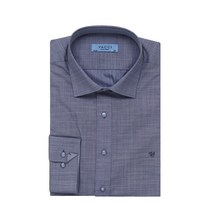 바찌 면혼방 슬럽 솔리드 슬림핏 긴소매 셔츠 네이비 VD1K2BS171N0