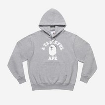 베이프 x JJJ자운드 릴렉스드 클래식 컬리지 풀오버 후드 그레이 BAPE JJJJound Relaxed Classic College Pullover Hoodie Grey