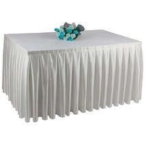 한식뷔페식탁 웨딩케이터링 테이블주름스커트 행사 전시 탁자장식 판매 길이 4m, 4m-골드