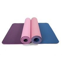 공장 현물 도매 tpe 확장 80cm 두께 8mm 체위 선 요가 매트 이중 투 톤 헬 스 패드친환경요가매트 가네샤요가매트, 183 * 80 * 0.6 체위 라인, 딥 퍼 플 + 핑크