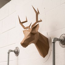 톰텐 DIY 페이퍼크래프트 사슴머리 장식 Stag head figuration, 상세 설명 참조