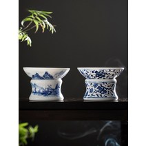 민간예인 청화자 거름망 보이차 다기 찻잔, 10.연꽃 연못 달빛 차 필터