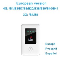 lte 라우터 유심 휴대용 와이파이 공유기 4g 무선 wifi 모뎀 sim 카드 포켓, 유럽 ​​버전 lr311
