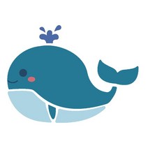 우돌아트 스텐실도안 1560 통통이 고래 여름스텐실도안