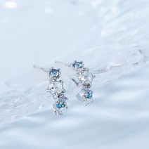 클루(CLUE) 당일배송 크리스탈 아쿠아 실버 귀걸이 CLER20571PWL