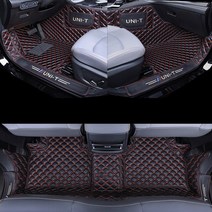 장안 UNI-T 유닛 2023 자동차 바닥 매트 더블 레이어 PU 가죽 발 패드 LHD용 인테리어 플로어라이너 액세, 02 option 2-SingleLayer