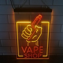 네온사인 무드등 간판 네온조명 led 카페 펍 술집 vape shop holding, 40x60cm, 빨간색과 노란색