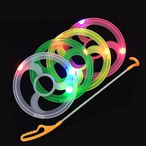 LED 야광 롤링 라이트 링 스피너 회전 야광링 토이 피젯 굴렁쇠 추억 놀이 어린이 장난감 놀이동산 전통, ups072 랜덤발송