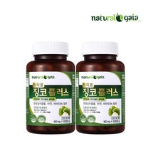 (케이에이치몰) 내츄럴가이아 트리플징코 플러스 2병(4개월분) 은행잎추출물 뇌 기억력개선 면역력 혈행개선도움, 2개, 60정