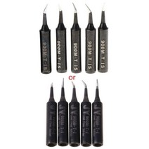 전기용접기 스포트용접기 미니스폿용접기 Hakko Saike 936 852d + 909D A0KF 용 5 Pcs 납땜 인두 팁 900M-T, Black, 60W