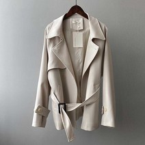 봄트렌치코트 베이지트렌치코트 여자 겉옷 봄패션 데이트 직장인 하프 자켓 캐주얼-72394EA