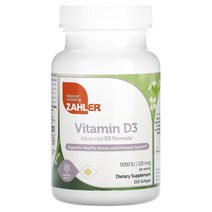 Zahler 잘러 비타민D3 D3 포뮬라 125mcg(5000IU) 소프트젤 250정