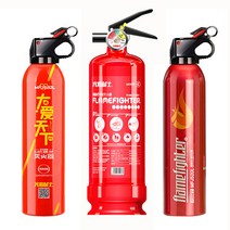 소화기 자동차 건조 분말 자가용 가정용 소방 장비, 건조 분말 1kg  고정 벨트  반사 프레임