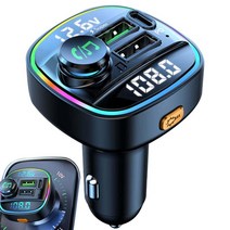 바이크 오토바이 오디오 자동차 라디오 송신기 무선 어댑터 USB C 포트 업그레이드 5.0 FM 음악, 1개