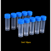 창조물산 10pcs 5ml 화학 플라스틱 테스트 튜브 샘플 용기_당일발송, 10EA SET