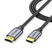 HDMI 케이블 8K 1.8m(6피트) QGeeM 48Gbps 초고속 HDMI 코드 애플 TV Roku 삼성 QLED 소니 LG 닌텐도 스위치 플레이스테이션 PS5, 6FT
