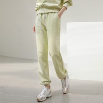스타일온미 심플로고 자수 밴딩 조거 팬츠
