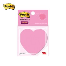 포스트잇 강한점착용 다이컷 노트 76 x 76 mm, 하트, 3개입
