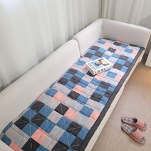 누빔 돌쇼파패드 체크무늬 국산 흙소파패드