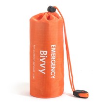비비색 1인용 루프탑텐트 백패킹 미군 비박방수 경량 열 비상 슬리핑 백 Bivy Sack 생존 담요 가방 긴급 텐, 01 주황색