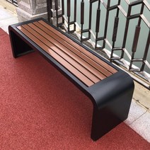 벤치 야외 의자 공원 정원 철제 플라스틱 목공원의자 쇼핑몰 휴식 줄 광장 레저, 220X40X45CM블랙