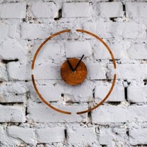 [천삼백케이] [시나몬샵] 투명 인테리어 무소음 거실 사무실 벽걸이 벽 시계, 우드