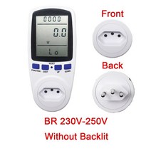 소비 전력 측정기 분석기 계량기 미국 소켓 디지털 계 와트 에너지 미터 전기 백라이트, 블루 브 플러그