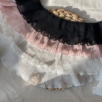 쉬폰 주름 의류 부자재 플리츠 밑단 길이 연장 리폼 레이스