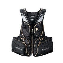 시마노 VF-121T 구명복 구명조끼 낚시자켓 NEXUS 수납 조끼, XXL, 풀 블랙