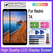 Xiaomi Redmi 7A LCD 터치 스크린 디지타이저 교체 오리지널, Black