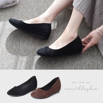 [바닐라슈] 뉴 엔시오 스웨이드 기모안감 키높이 플랫슈즈(4.5cm)