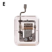 미니 뮤직 박스 핸드 크랭킹 무브먼트 투명 DIY 박스 크리스마스 선물 메리 크리스마스 다양한 음악, 08 Zhiailisi