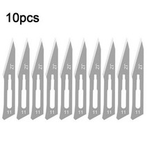 11 #23 # 탄소강 외과 메스 블레이드 핸들 DIY 절단 도구 PCB 수리 동물 칼, green