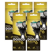 도루코 정품 PACE 6중날 페이스6 휴대용 면도기 1P 개별포장 수량 옵션선택, 5개, 1개입