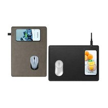 미니 무선충전마우스패드 주문제작, 1개, 블랙