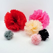 핌스토리 종이꽃볼 파티장식 대사이즈, 1개, 살구