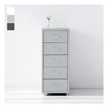 마켓비 OFFICY 서랍장 5단 5343.4554, 다크그레이
