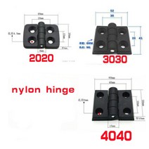 2pcs 알루미늄 프로파일 플라스틱 나일론 경첩 2020 3030 4040 미터 조인트 섹션 커넥터 도어 및 창, 4040형 2개