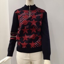 동아수성점 그린조이 패턴이 고급진 반 집업 스웨터 GF19SL22W